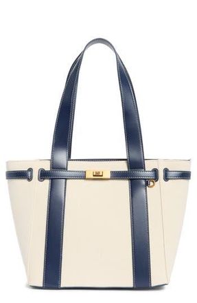 Steve Madden Banchor Canvas Tote in Natural Canvas/Navy at Nordstrom Rack