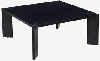 Sweeek Mesa De Centro Ex&oacute;tica Cuadrada De Madera Maciza