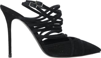 Giuseppe Zanotti Lace Up Strappy Pumps in Black Suede