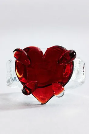 Levens Jewels Levens Glass Love Heart Ring