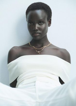 Mango Collana doppia ciondolo oro - Donna - Taglia unica - MANGO