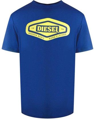 Diesel Unisex Modern Basic Logo T-shirt voor volwassenen (Blauw)