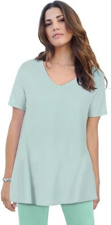 Roaman's Plus Size Ultimate Short Sleeve Swing Tee in Antique Mint at Nordstrom, Size 20