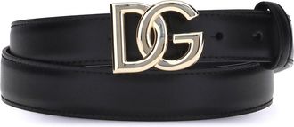 Dolce & Gabbana Womens Leather Belt Black Calf