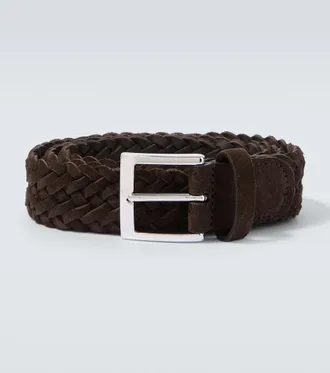 Kiton Cintura intrecciata in suede