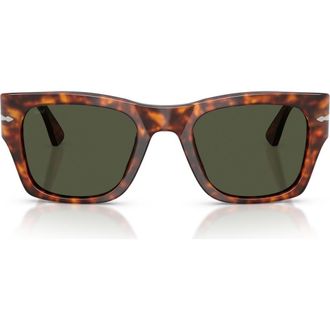 Persol 54mm Square Sunglasses in Havana /Green at Nordstrom