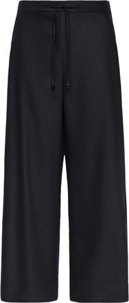 Max Mara Floria Wijde Broek - Dames - Wijde Broeken - Blauw - XS - Wol - Broeken