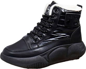 Generic Ladies Shoes Size 3 Casual Sneakers Breathable Flat Casual Shoes Winter Padded Warm Womens Boots Ankle Boots Size 3 (Black, 4.5)