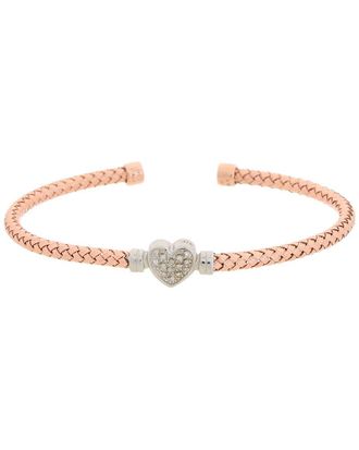 Meshmerise 18K Gold Vermeil 0.1 Ct. Tw. Diamond Mesh Bangle