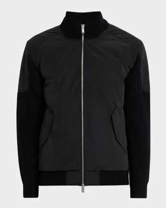 Moose Knuckles Men & apos;s Magnus Knit Hybrid Bomber Jacket
