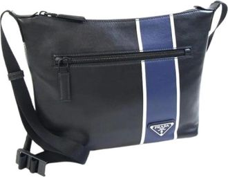 Prada Pre-owned Cross Body Bags, male, Blue, Size: ONE SIZE Pre-owned Vintage Shoulder Bag