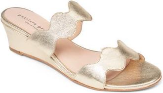 Patricia Green Palm Beach Wedge Sandal in Gold Leather at Nordstrom, Size 10