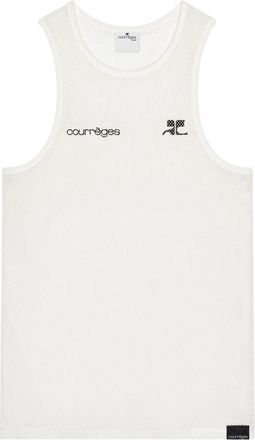 Courr&egrave;ges Breathable Sleeveless Mesh Tank Top