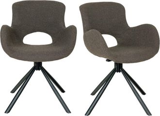 Moloo giratoria 360&deg; en tela color topo (x2)