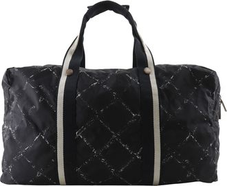 Chanel Pre-owned Womens Old Travel Line Nylon Bag - Black Textile - One Size