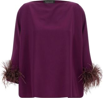 Gianluca Capannolo Overhemden, Dames, Paars, M, Laura Blouse