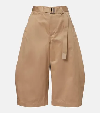 sacai Bermuda in cotone con cintura