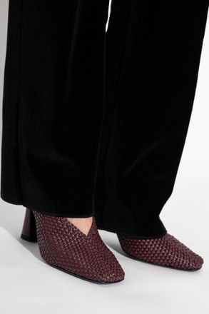 Etro Leather Heeled Shoes, Womens, Burgundy