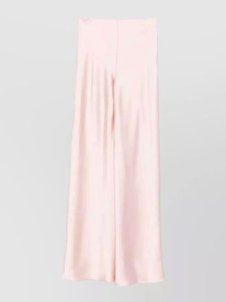 Norma Kamali satin high waist flared hem long skirt