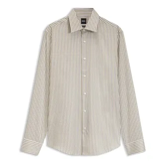 HUGO BOSS Overhemden, Heren, Beige, XL, Katoen, H-Joe-K-C1 Shirt