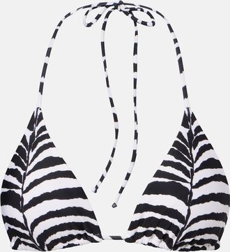 Vix Tri zebra-print bikini top