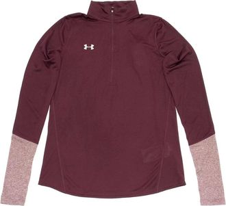 Under Armour Womens Locker Half Zip Shirt In Maroon
