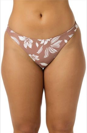 O'Neill Nomad Floral Hermosa Bikini Bottoms in Carob Brown at Nordstrom, Size Xx-Large