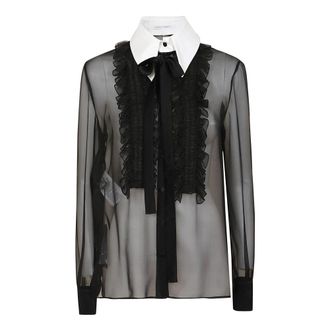 Alberta Ferretti Dames, Blouses & Shirts, Zwart, Maat: XS Zijde
