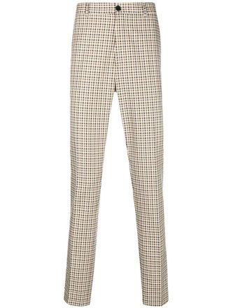 Kenzo checkered print tailored trousers - Neutrals
