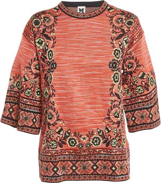 Missoni floral-pattern knit top - Orange