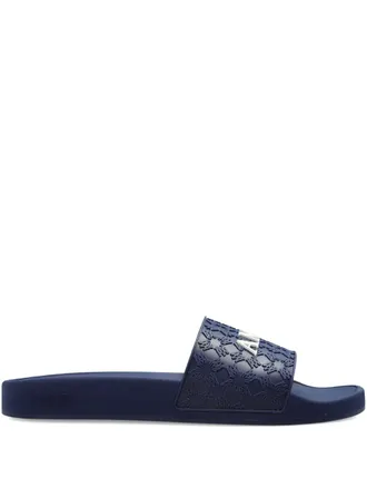 Amiri pattern logo-detail slides - men - Rubber/Rubber/Rubber - 42 - Blue
