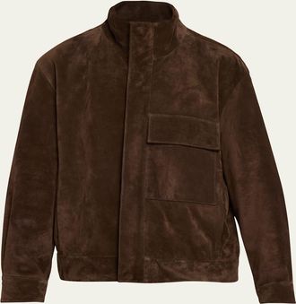 Nili Lotan Dominic Calfskin Suede Jacket