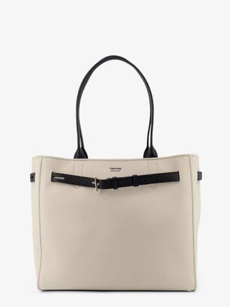 Tom Ford Borsa a spalla in canvas con logo inciso frontale - TOM FORD - gender_Woman