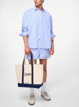 Sporty & Rich Mens Vertical stripes poplin shirt Unisex