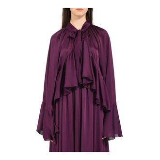 Actualee Blouses, female, Purple, S, Formal Shirts