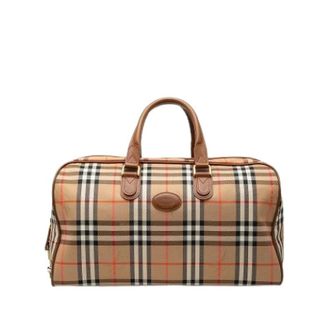 Burberry Pre-owned Weekend Bags, unisex, Brown, Size: ONE SIZE Pre-owned Canvas Travel Bag