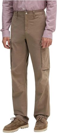 Michael Kors Broeken, Heren, Bruin, W31 L32, Katoen, Stretch Cotton Poplin Cargo Broek