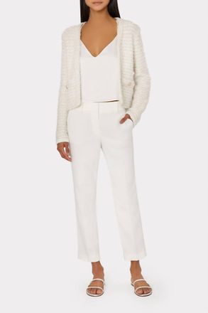 Milly Nicola Cady Pants In Ecru