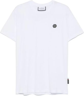 Philipp Plein T-Shirt Ronde Hals Basic - Heren - T-shirts - Wit - S - Katoen - Tops