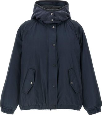 Brunello Cucinelli Knitted Hooded Down Jacket