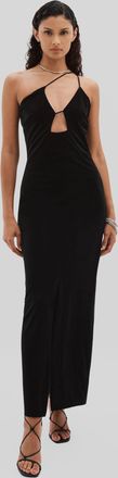 Undress Code Womens Black Plunge-Neck Velvet Maxi Dress, Size: XL