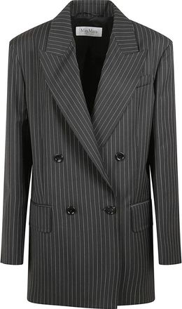 Max Mara Mattia Jas - Dames - Blazers - Zwart - XS - Leer - Jassen