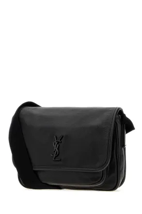 Saint Laurent Mens Black Leather Messenger Niki Crossbody Bag Nero Borse A Tracolla