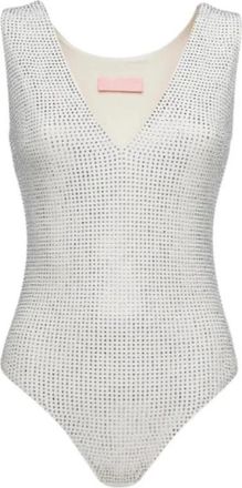 Twentyfourhaitch New Urano Body - Dames - Bodies - Wit - M - Nylon - Tops