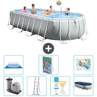 Intex Piscina Prism Frame Oval - 610x305x122 Cm - 8-piezas S670
