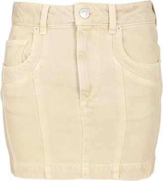 Isabel Marant Juana korte rok - Dames - Korte rokken - Beige - 2XS - Denim - Rokken