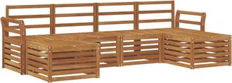 vidaXL Conjunto De Sof&aacute;s De Exterior 6 Uds. Natural Vidaxl