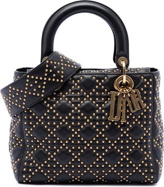 Dior Pre-owned Dior Medium Lambskin Cannage Studded Supple Lady Satchel Ladies 65ZK4VXTM4YJ7XRC
