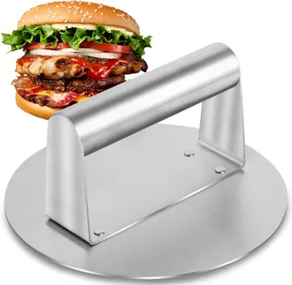 OEM Molde Para Hamburguesas De Acero Inoxidable, Redondo, De 16 Cm (6 Pulgadas), Profesional, Para Barbacoa, Con Accesorios F&aacute;ciles De Limpiar