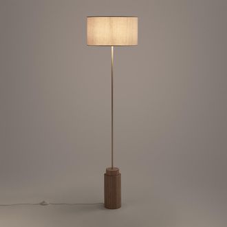 La Redoute Interieurs Staande lamp in eik, metaal en linnen, Idna